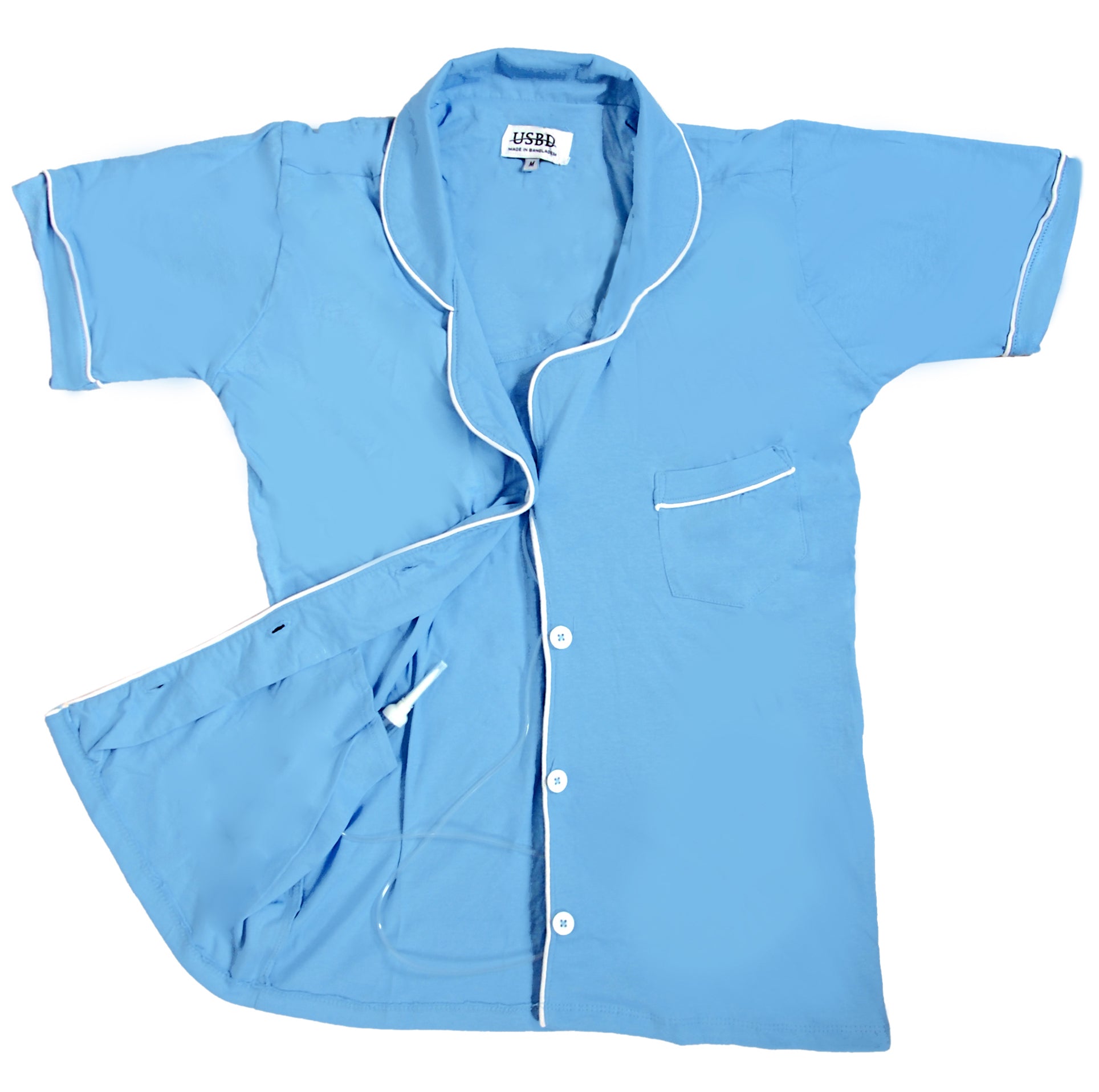 Post Mastectomy Surgery Recovery Shirt Lapel Collar Camisole With Drain Pockets